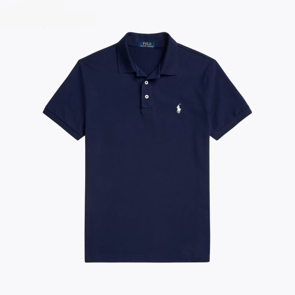 Custom Slim Fit Stretch Mesh Polo Shirt