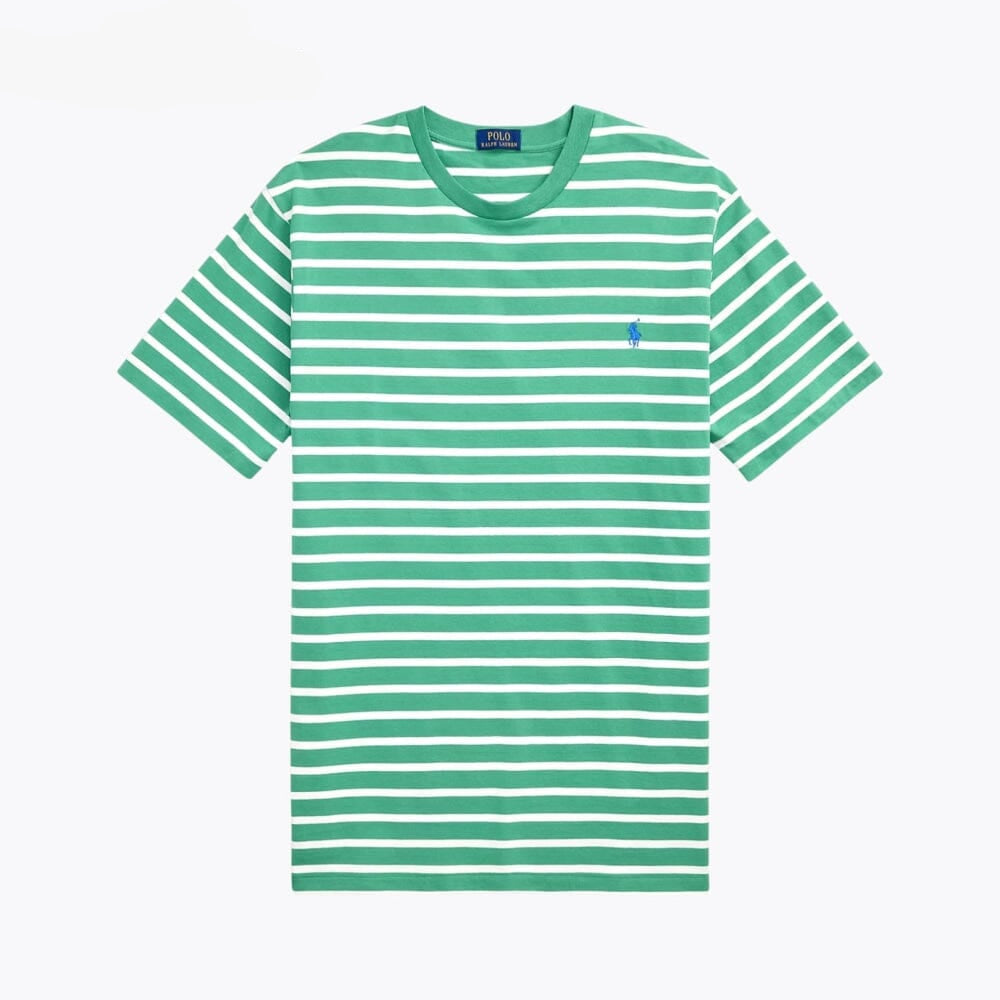 Striped Jersey Crewneck T-Shirt
