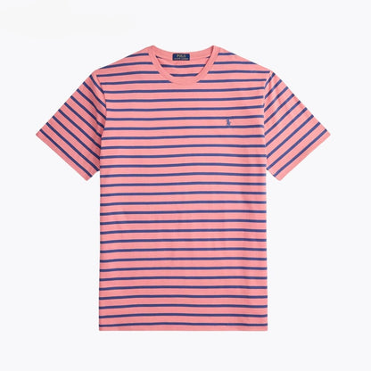 Striped Jersey Crewneck T-Shirt