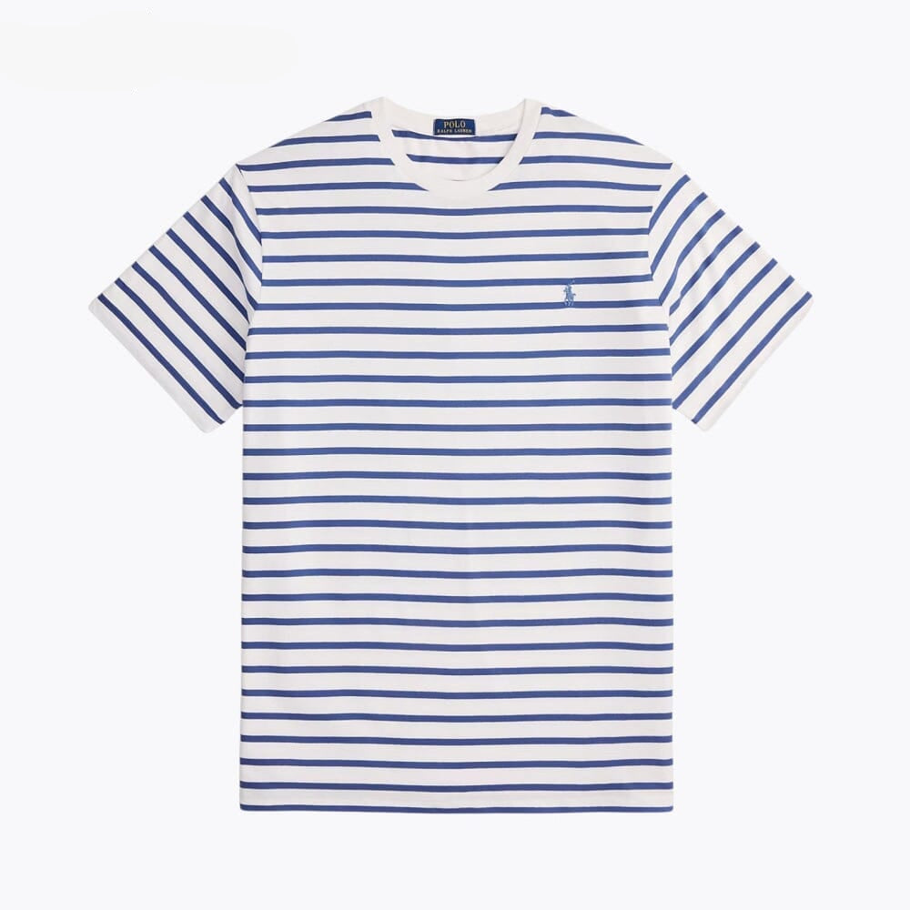 Striped Jersey Crewneck T-Shirt