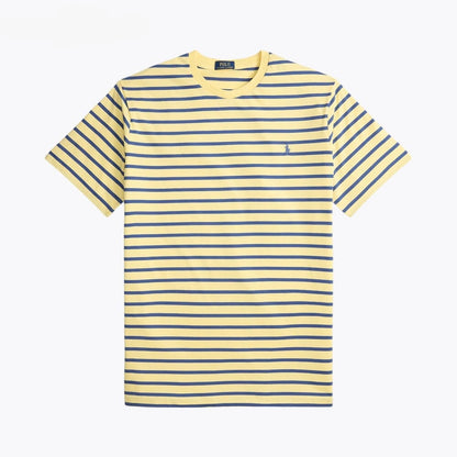 Striped Jersey Crewneck T-Shirt